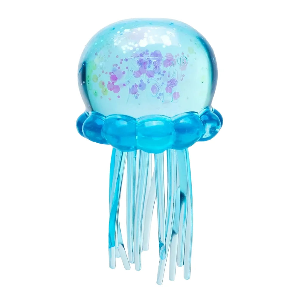 Nee Doh Jellyfish & Cube Squish Toy, Soft Jelly Squeeze Stress Relief Fidget Toy, Sensory Needoh for Kids & Adults