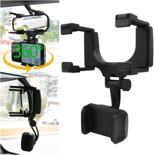 360° Rear-view Mirror Phone Mount.