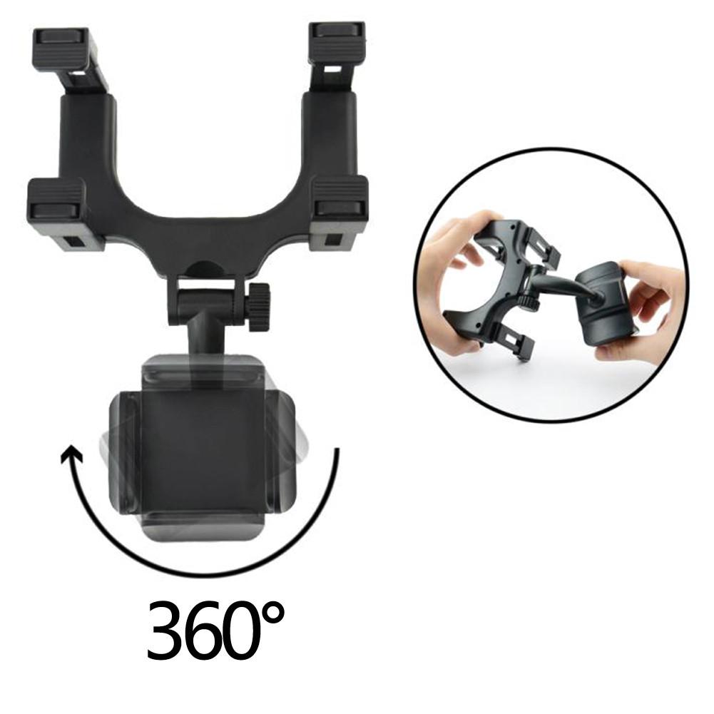 360° Rear-view Mirror Phone Mount.