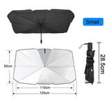 Car Sunshade Umbrella-Style Front Glass Sunshade Sunscreen Heat Insulation Cloth Car Windshield Sunshade Car Umbrella Shade