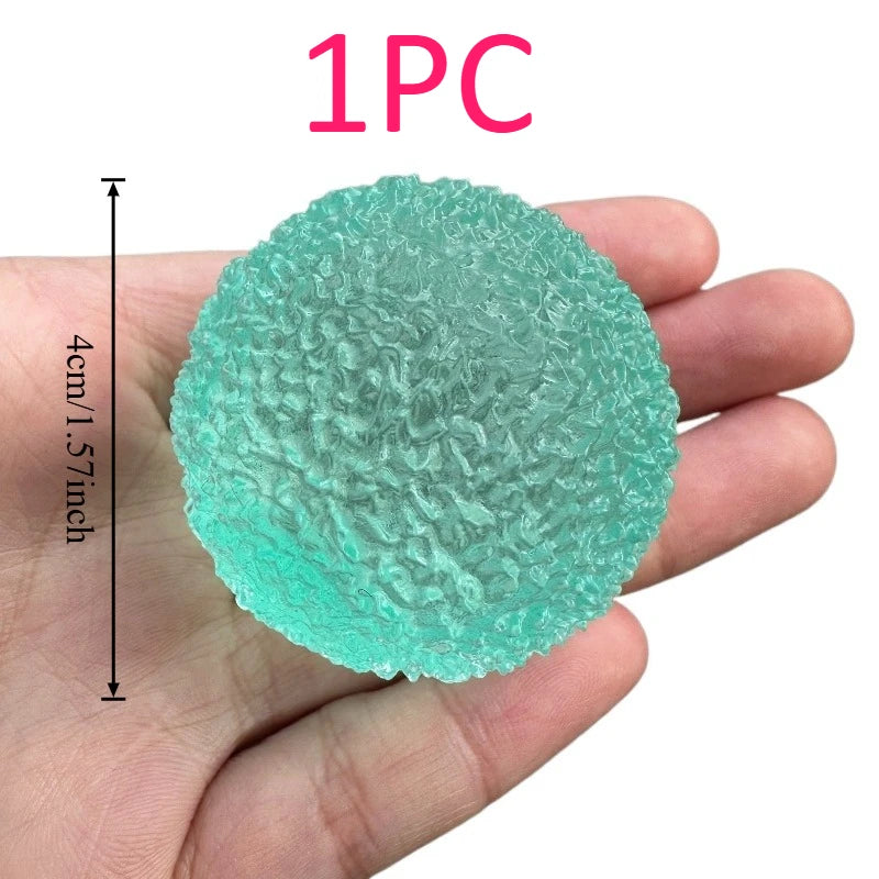 Ice Ball Maltose Squishy Toys Blue Mochi Sensory Fidgets Toy Simulated Transparent anti Stress Slow-Rebound Decompression Toy