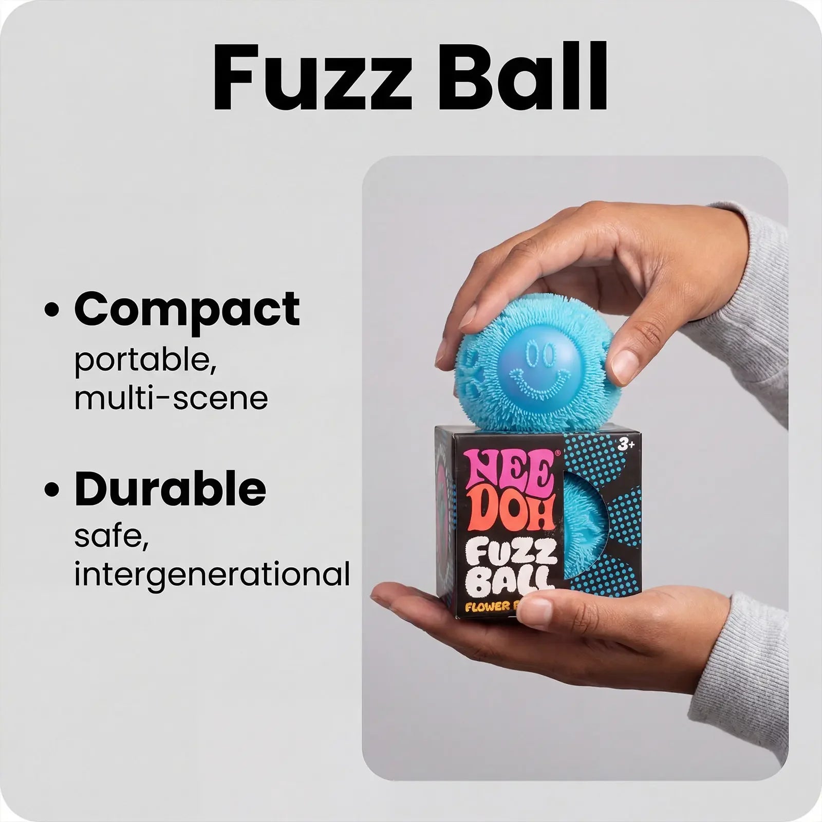 Nee Doh Fuzz Ball Series Desktop Decompress Ornament Stress Relief Toys Suitable for under Pressure Fun Soft Stress Ball Gifts