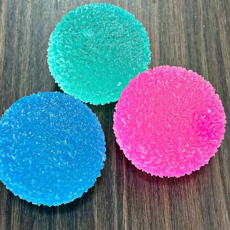Ice Ball Maltose Squishy Toys Blue Mochi Sensory Fidgets Toy Simulated Transparent anti Stress Slow-Rebound Decompression Toy
