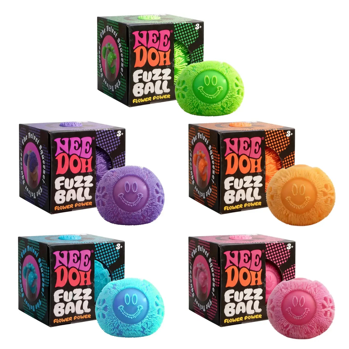 Nee Doh Fuzz Ball Series Desktop Decompress Ornament Stress Relief Toys Suitable for under Pressure Fun Soft Stress Ball Gifts