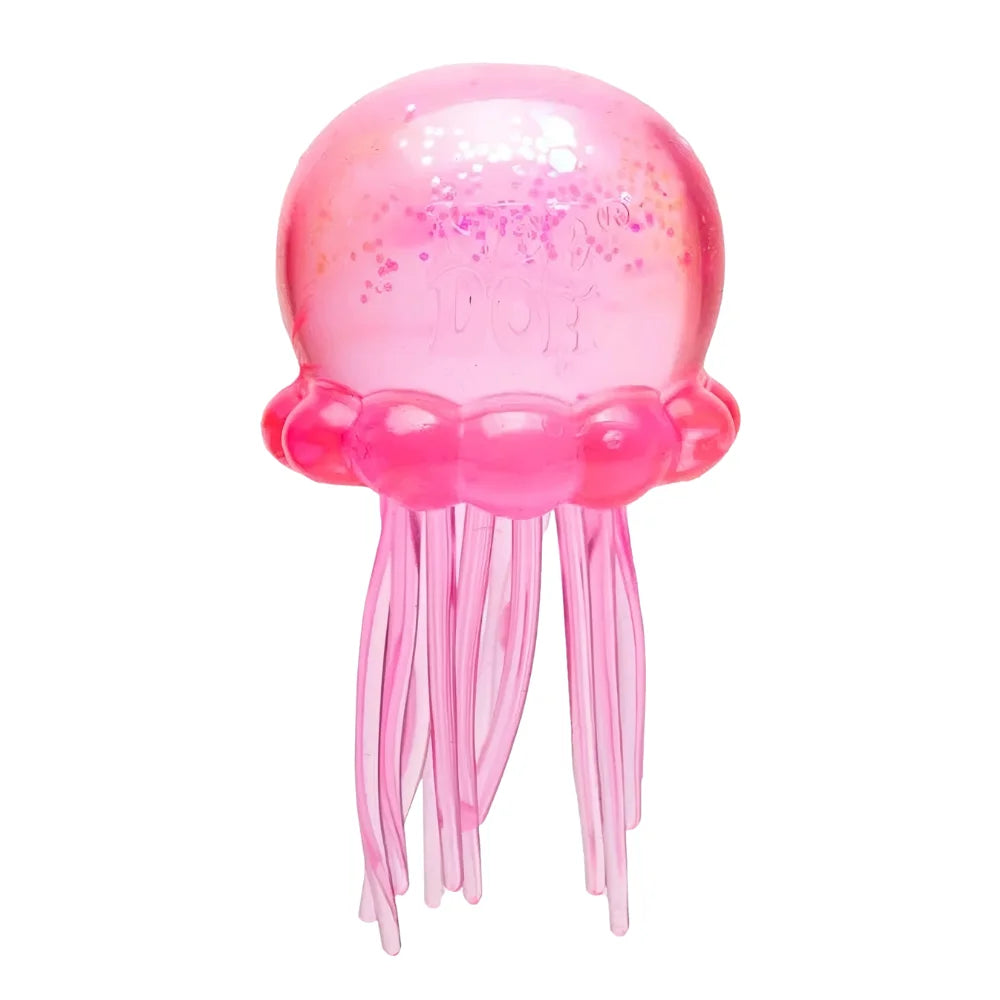 Nee Doh Jellyfish & Cube Squish Toy, Soft Jelly Squeeze Stress Relief Fidget Toy, Sensory Needoh for Kids & Adults