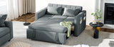 Convertible Velvet Futon: 3-in-1 Sofa Bed with Pockets