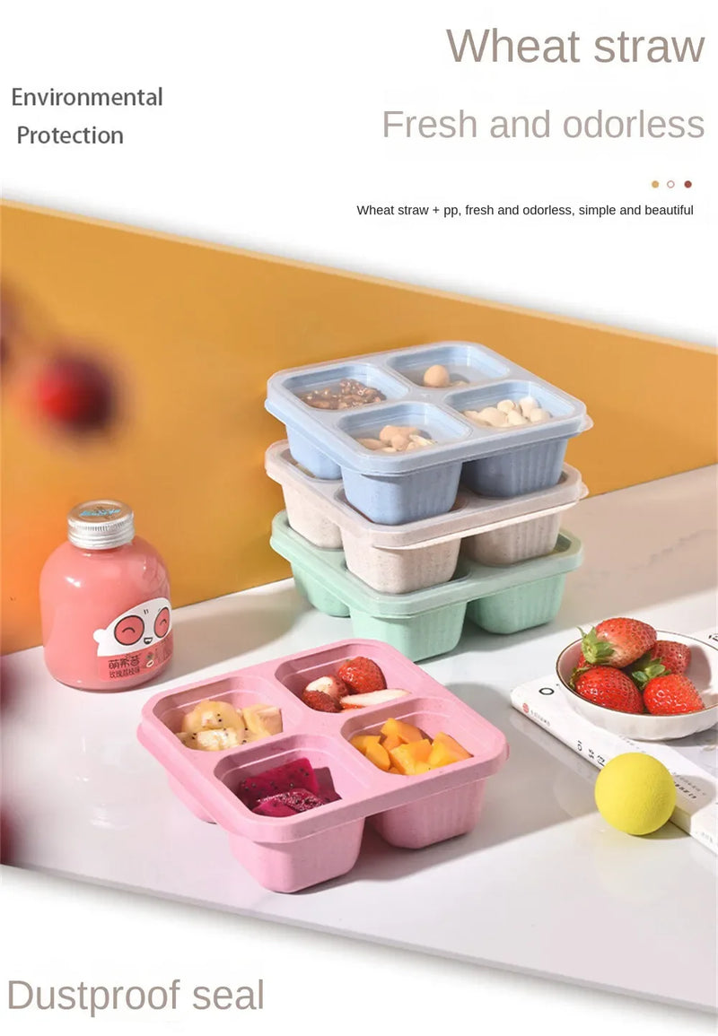 4-Grid Reusable Snack & Meal Prep Containers