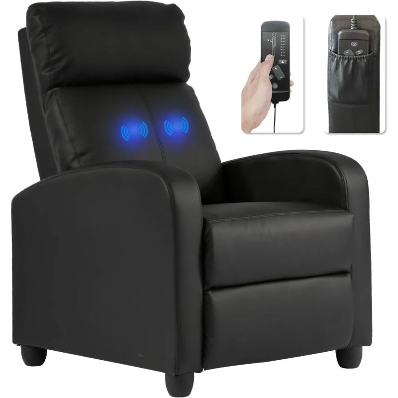 Ultimate Comfort Wingback Recliner: Home Theater & Reading Chair with Massage