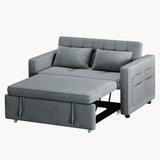 Convertible Velvet Futon: 3-in-1 Sofa Bed with Pockets