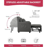 3-in-1 Convertible Chair Bed: Adjustable Futon Sleeper Sofa