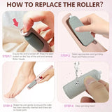 Pedi Roller Refills: 8-Pack Replacement Heads for Foot Care