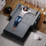 Convertible Velvet Futon: 3-in-1 Sofa Bed with Pockets