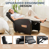 Massage Recliner: Adjustable PU Leather Home Theater Chair