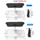 Car Sunshade Umbrella-Style Front Glass Sunshade Sunscreen Heat Insulation Cloth Car Windshield Sunshade Car Umbrella Shade