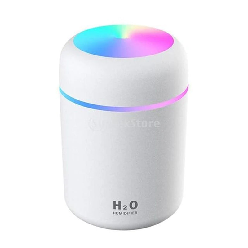 USB Cool Mist Sprayer Portable 300Ml Electric Air Humidifier Aroma Oil Diffuser with Colorful Night Light for Home Car