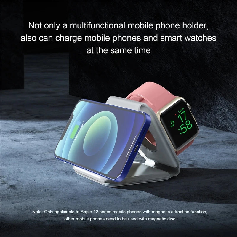 100W 3 in 1 Magnetic Wireless Charger Stand Foldable for Iphone 14 13 12 Pro Max 8 Airpods Iwatch 8 7 Fast Charging Dock Station