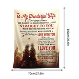 Valentines Day Blanket  to My Wife Flannel Blanket Valentine'S Day Birthday Gifts for Wife from Husband Wedding Anniversary Birthday Romantic Gifts for Her Mother'S Day Gift up to 30% Off