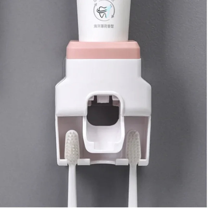 Wall Mounted Automatic Toothpaste Squeezer Toothpaste Dispenser Magnetic Toothbrush Holder Toothpaste Rack Bathroom Accessories